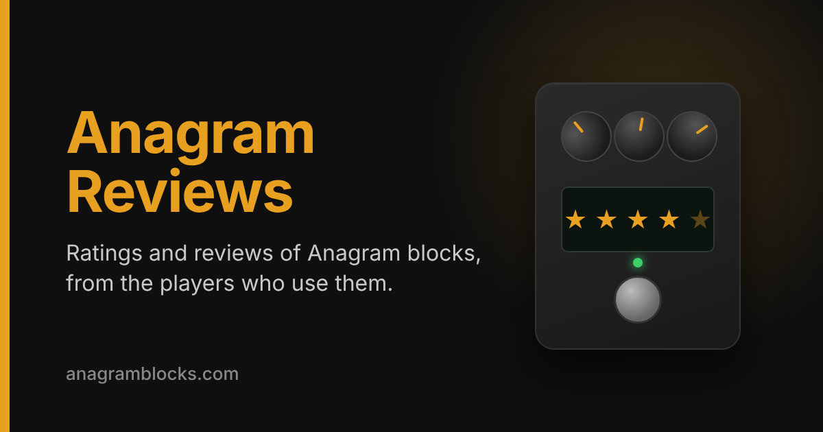 All Blocks — Anagram Reviews